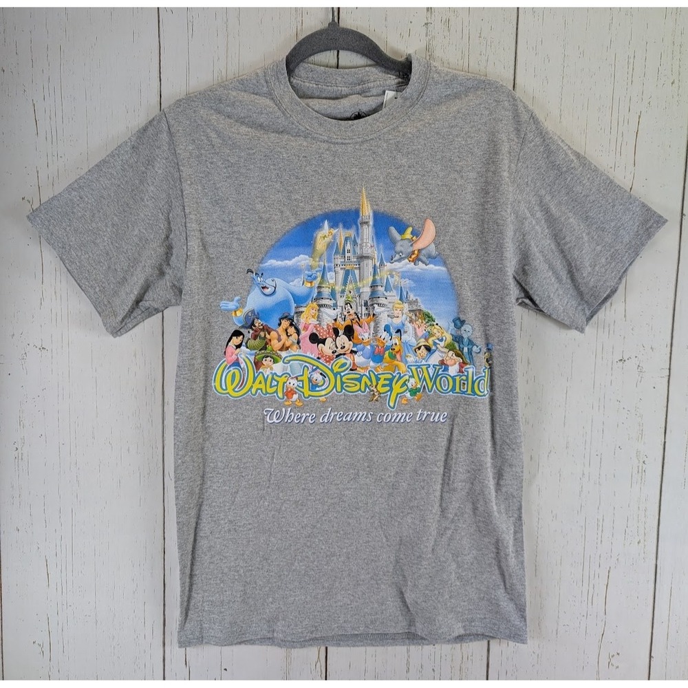 Disney Size Small Womens Gray Walt Disney World Short Sleeve Top NWT